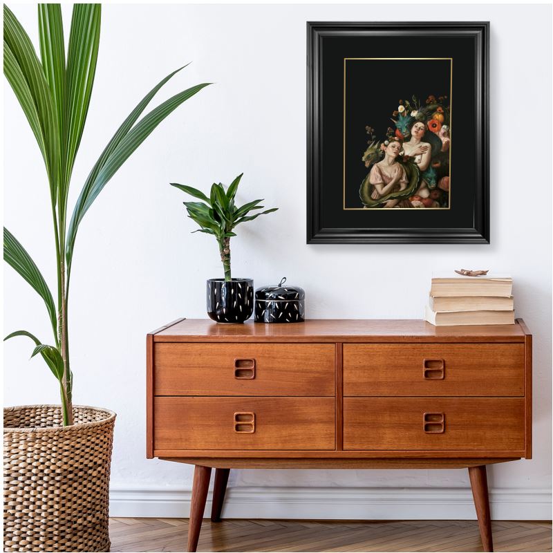 Classical framed print - Dragon Bond