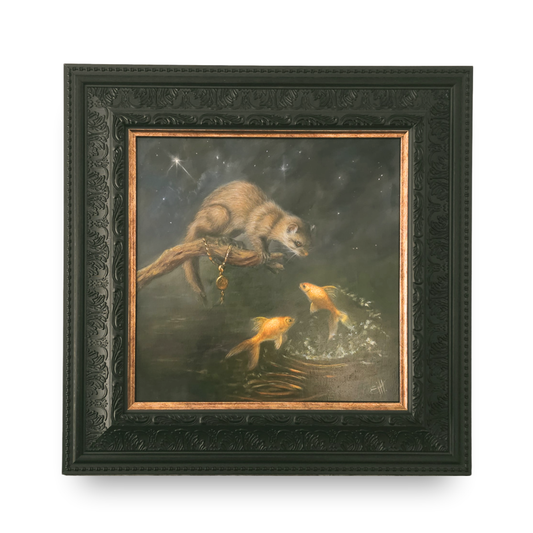 Midnight Mischief, oil painting