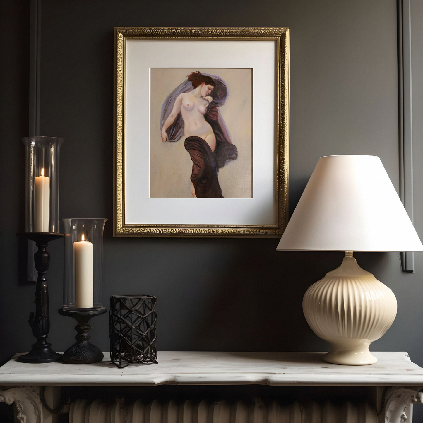 Bouguereau study 'Humeur Nocturne' oil painting