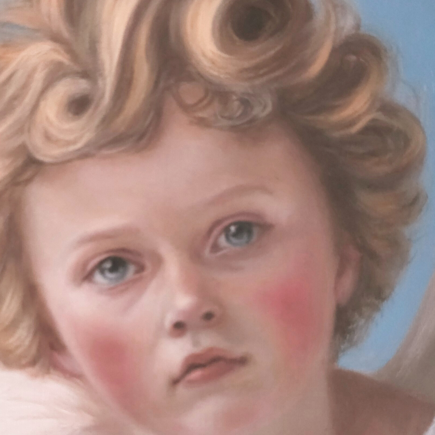 Eterno Oro, portrait of an angel child (cupid, putto) oil painting