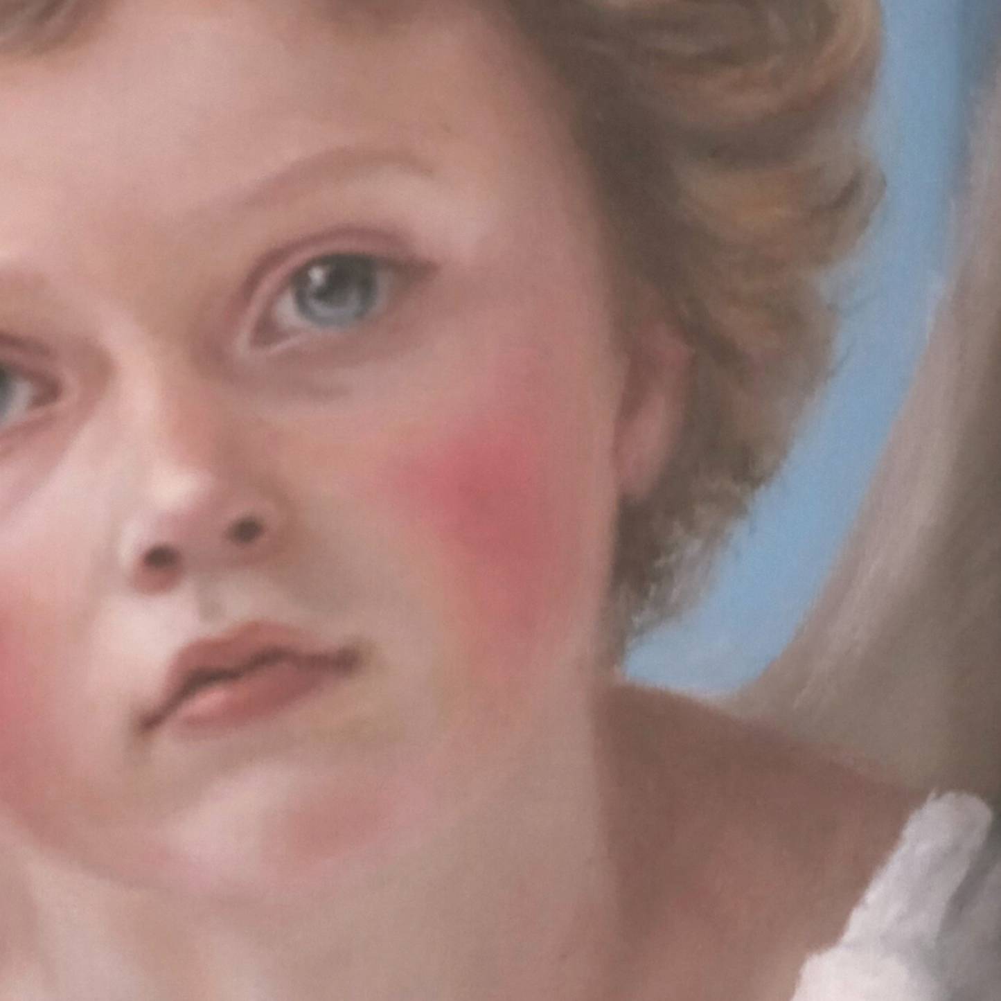 Eterno Oro, portrait of an angel child (cupid, putto) oil painting