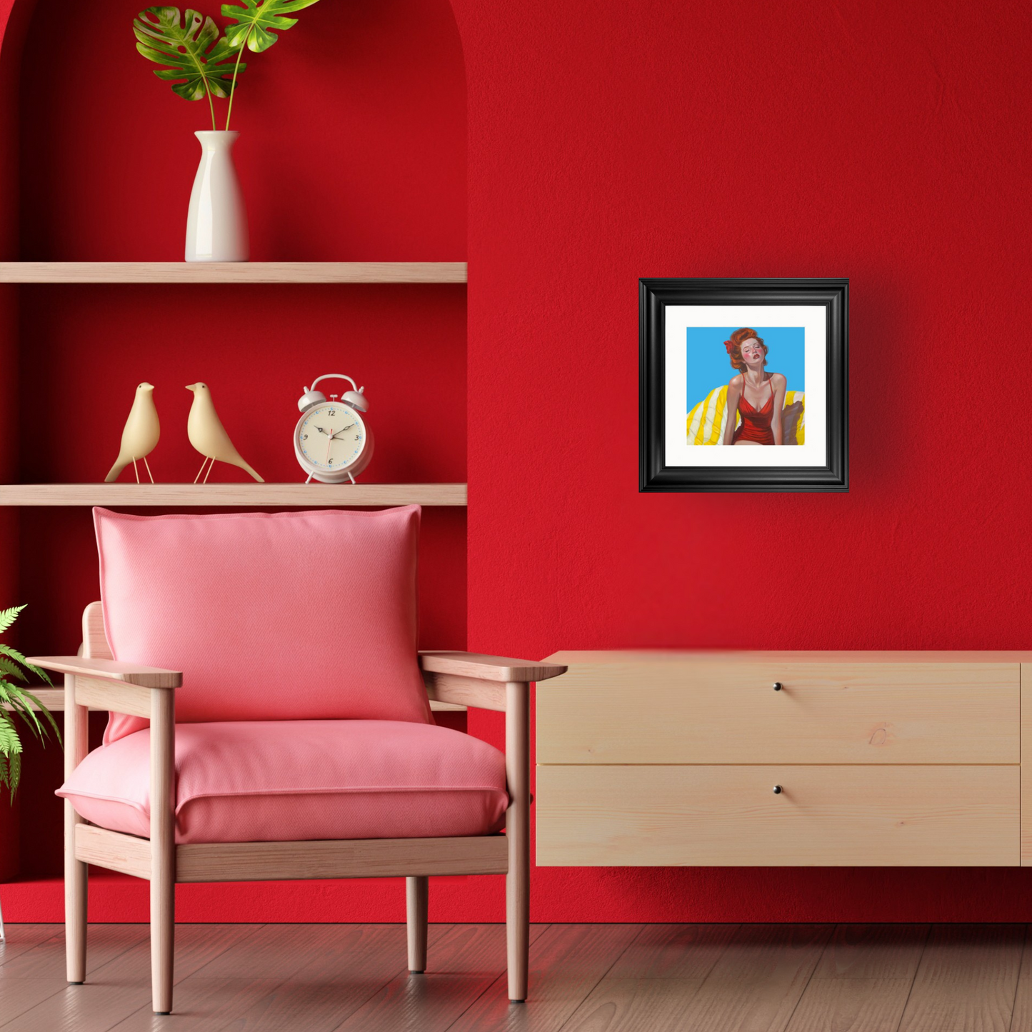 Classical framed print - Saint Rémy 'Ruby'