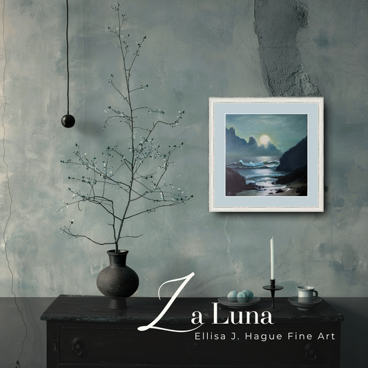 Unframed museum quality print - La Luna nocturne seascape