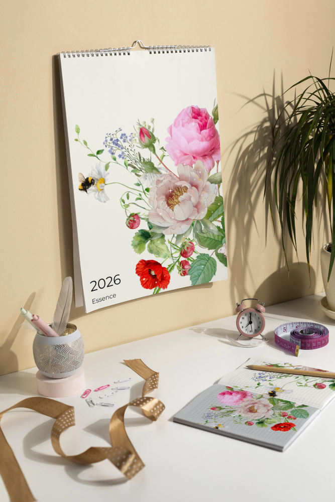 A3 2026 wall calendar - Essence