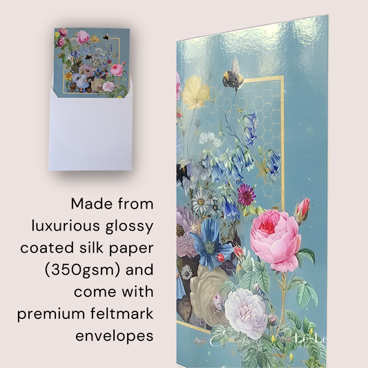 10 blank cards with envelopes - Bébé et l'abeille