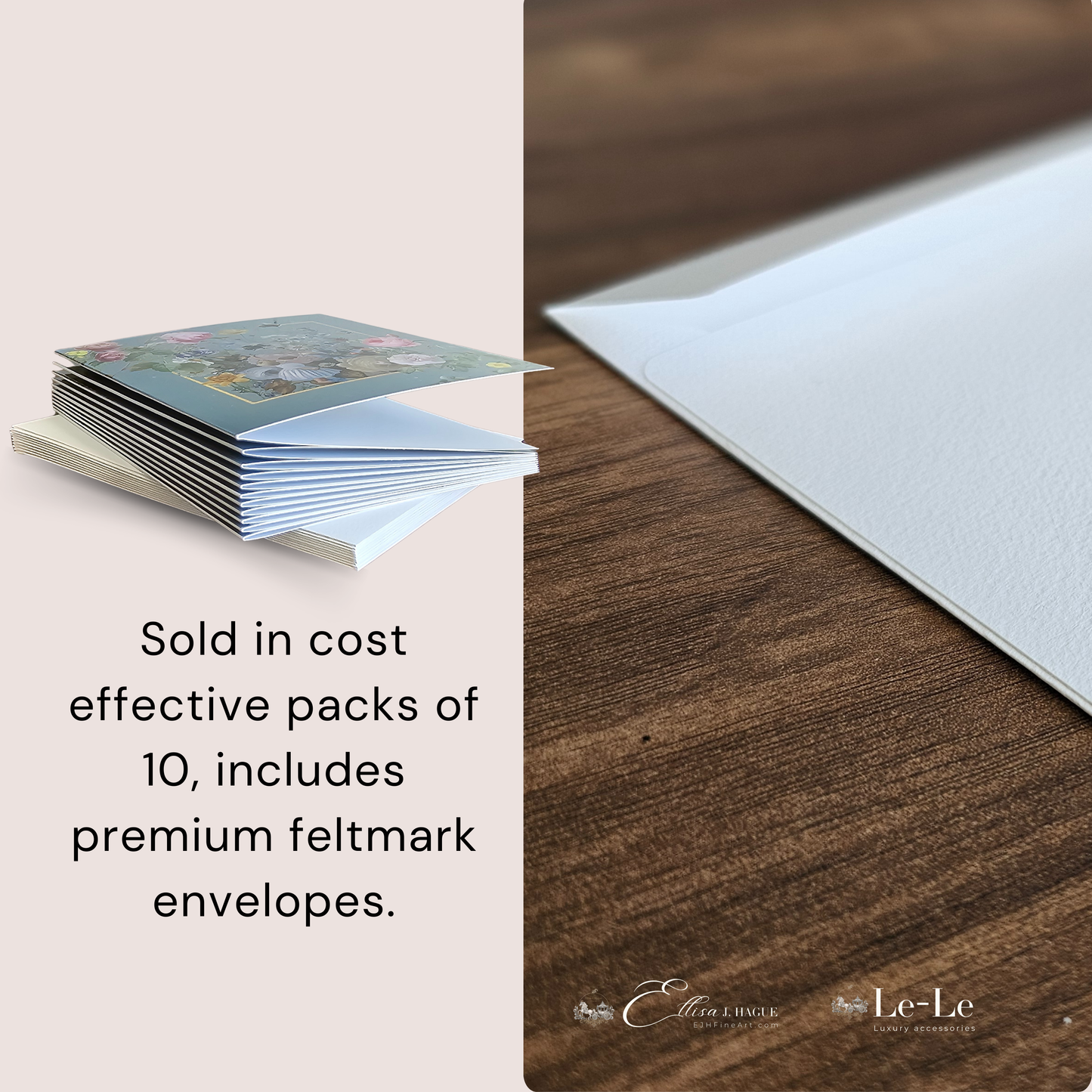 10 blank cards with envelopes - Bébé et l'abeille