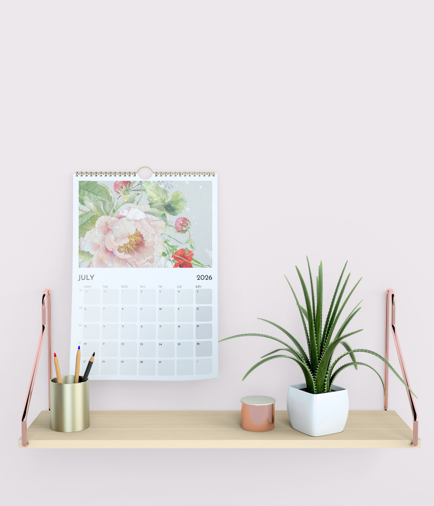 A3 2026 wall calendar - Essence