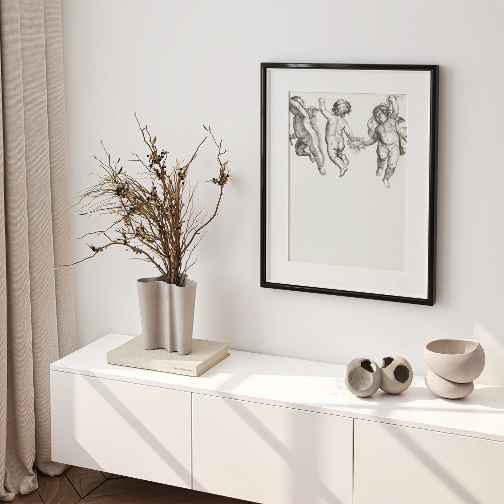 Unframed museum quality print - modern cherub art prints (various designs)