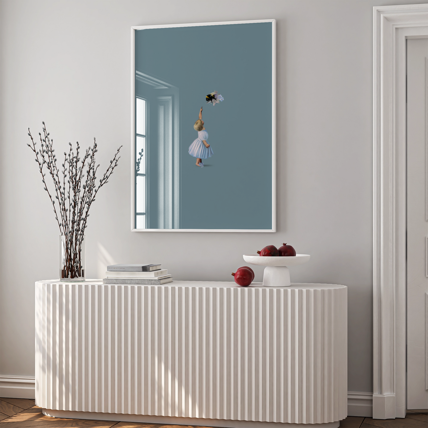 Unframed museum quality print - Baby and the bee - various designs