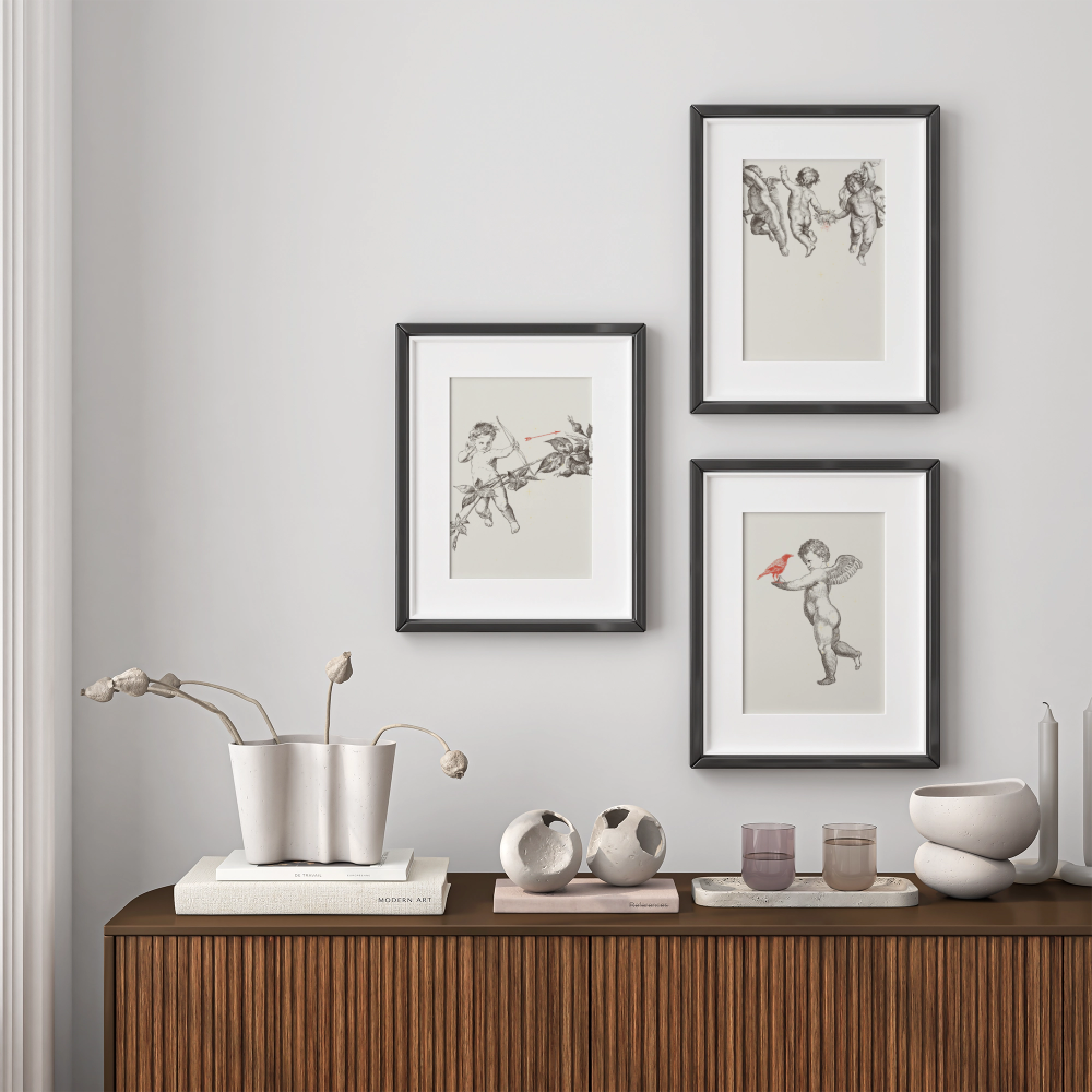 Unframed museum quality print - modern cherub art prints (various designs)