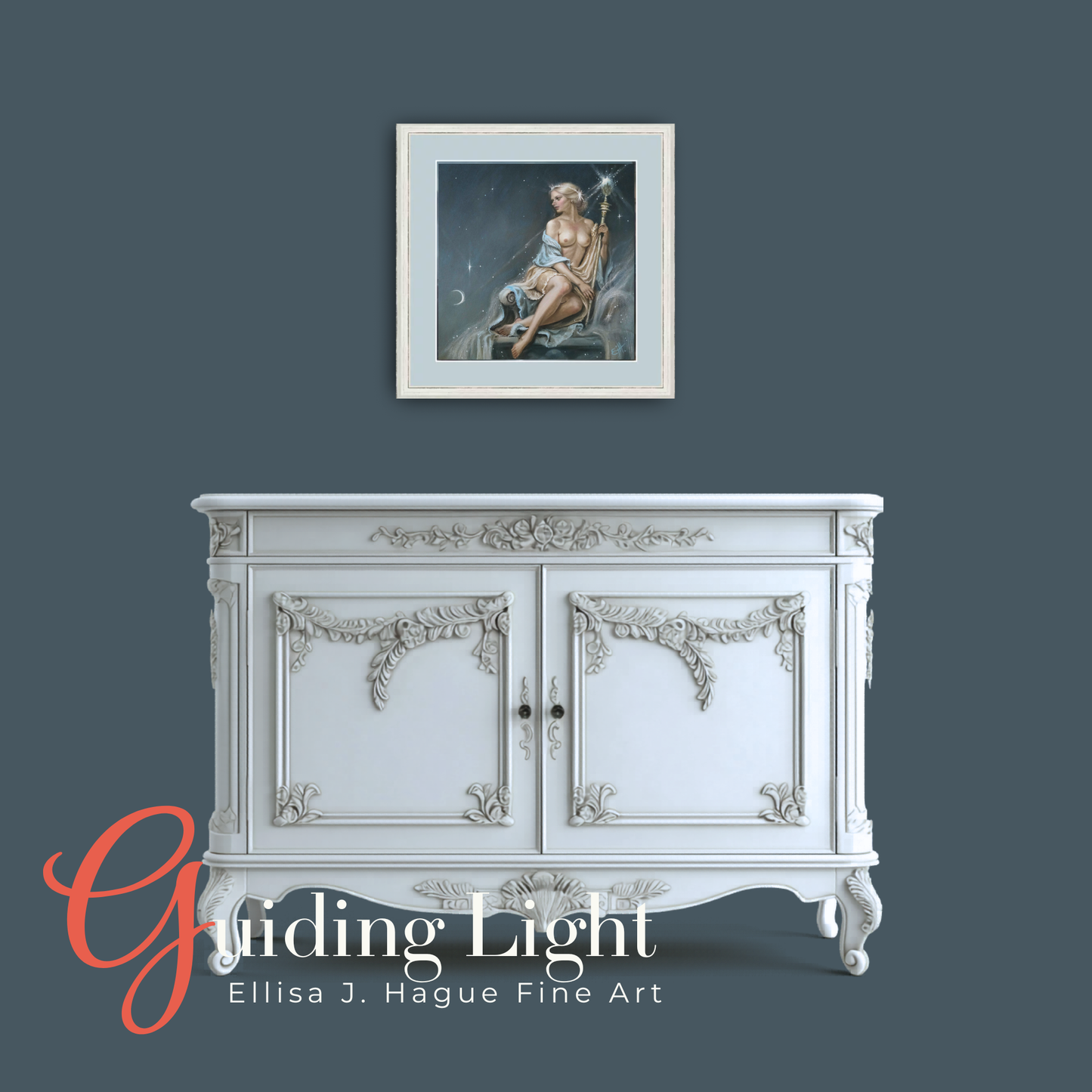 Guiding Light, Celestial Realism Oil Painting