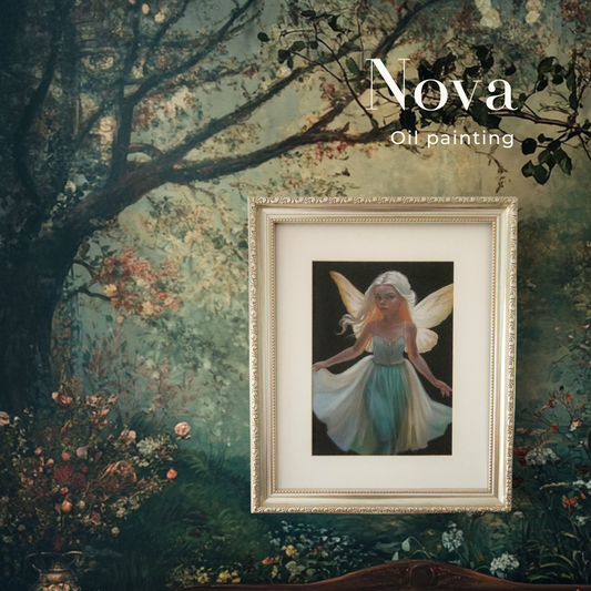 Nova, a fairy of light. Fairy tale fantasy oil painting