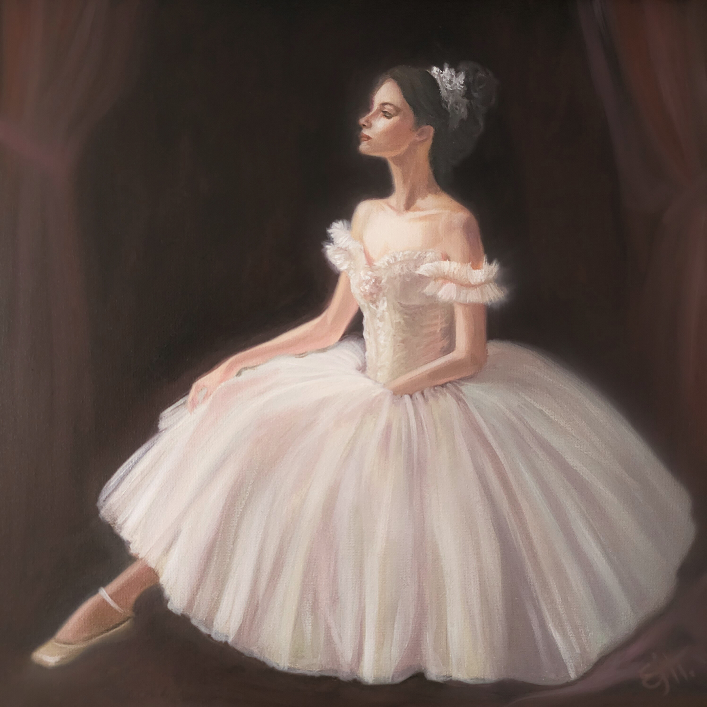 Prima Ballerina, oil painting