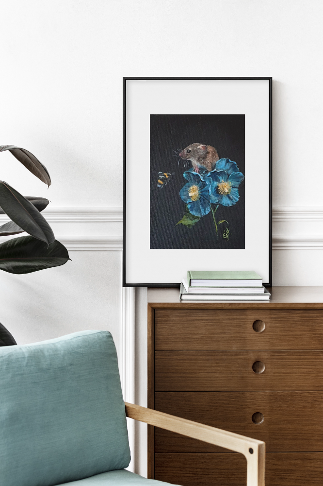 Unframed museum quality print - Blue Poppy