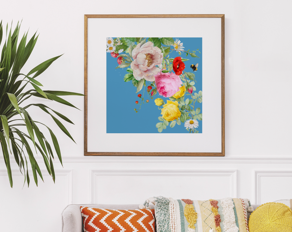 Unframed museum quality print - Bonbon Blueberry Fizz
