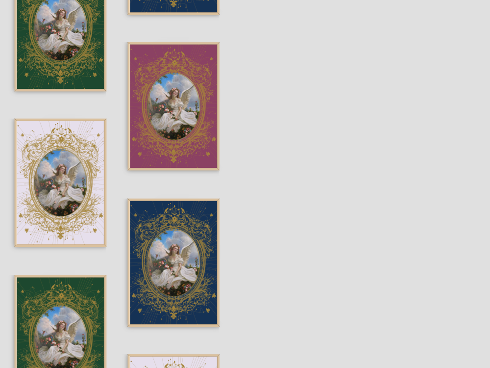 Unframed museum quality print - Antheia, oval design