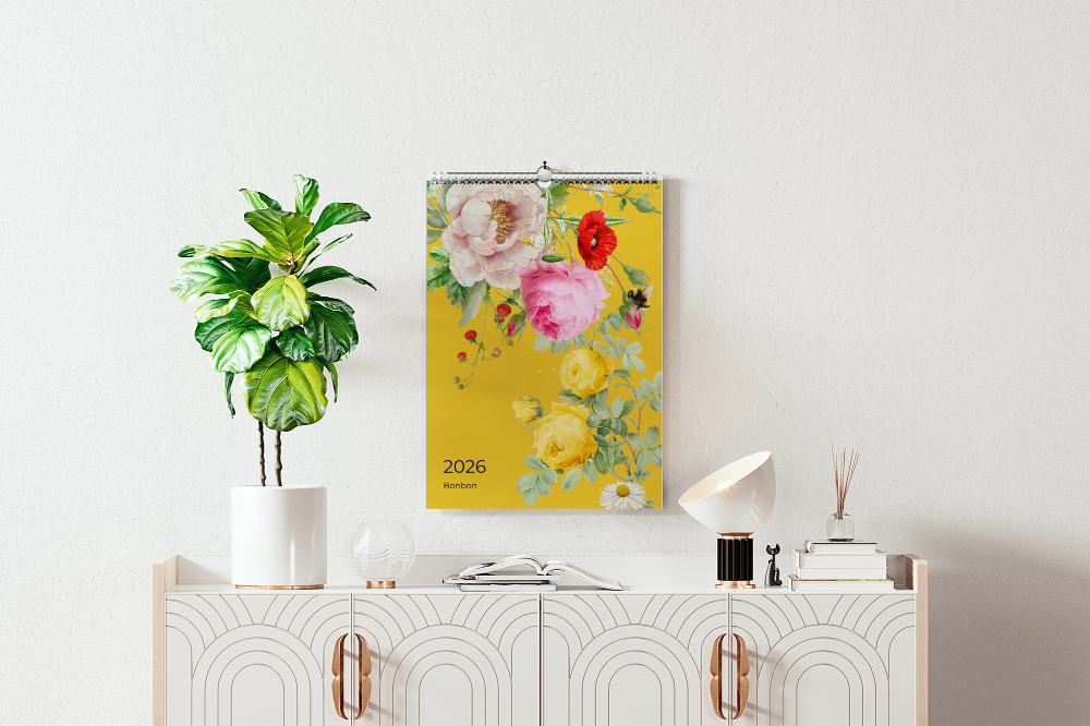 A3 2026 wall calendar - Bonbon