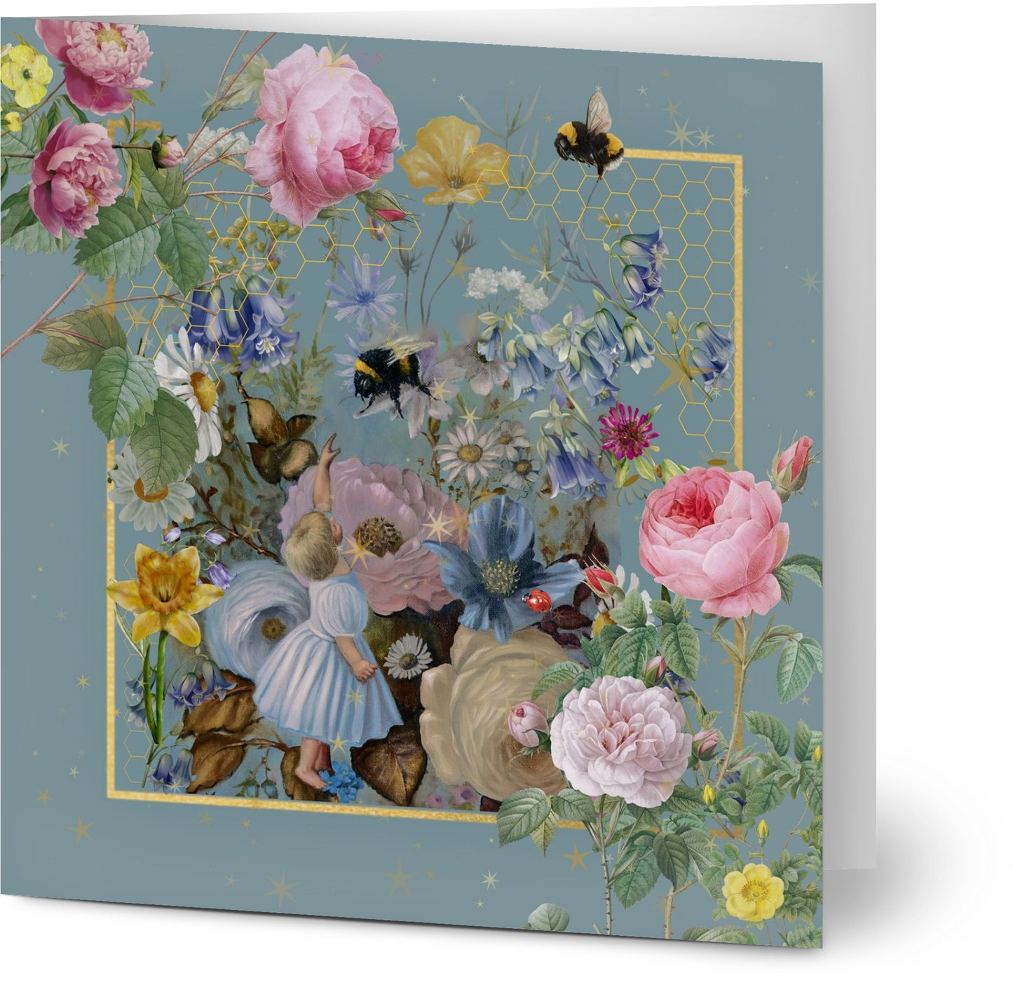 10 blank cards with envelopes - Bébé et l'abeille