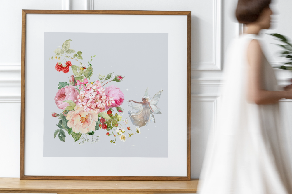 Unframed museum quality print - Les Jardins de Clémence - Silver