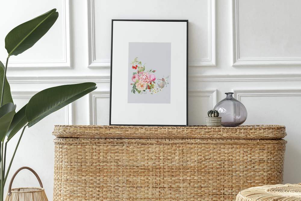 Unframed museum quality print - Les Jardins de Clémence - Silver
