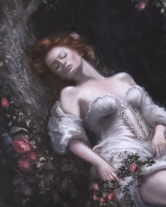 Titania, queen of the fairies. Fairy tale oil painting