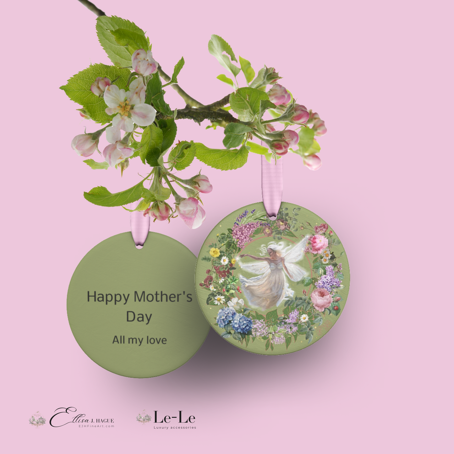 Mother's Day satin ceramic ornament - la belle fée