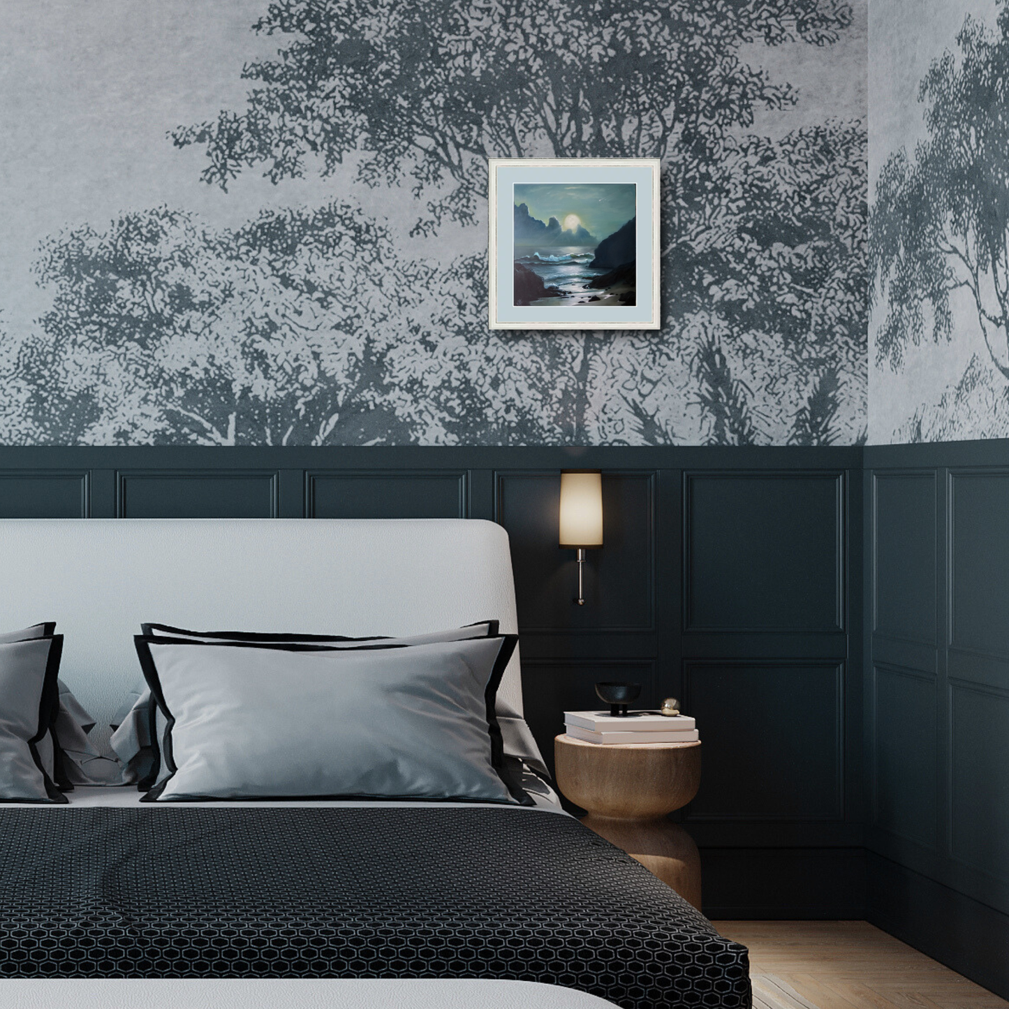 Unframed museum quality print - La Luna nocturne seascape