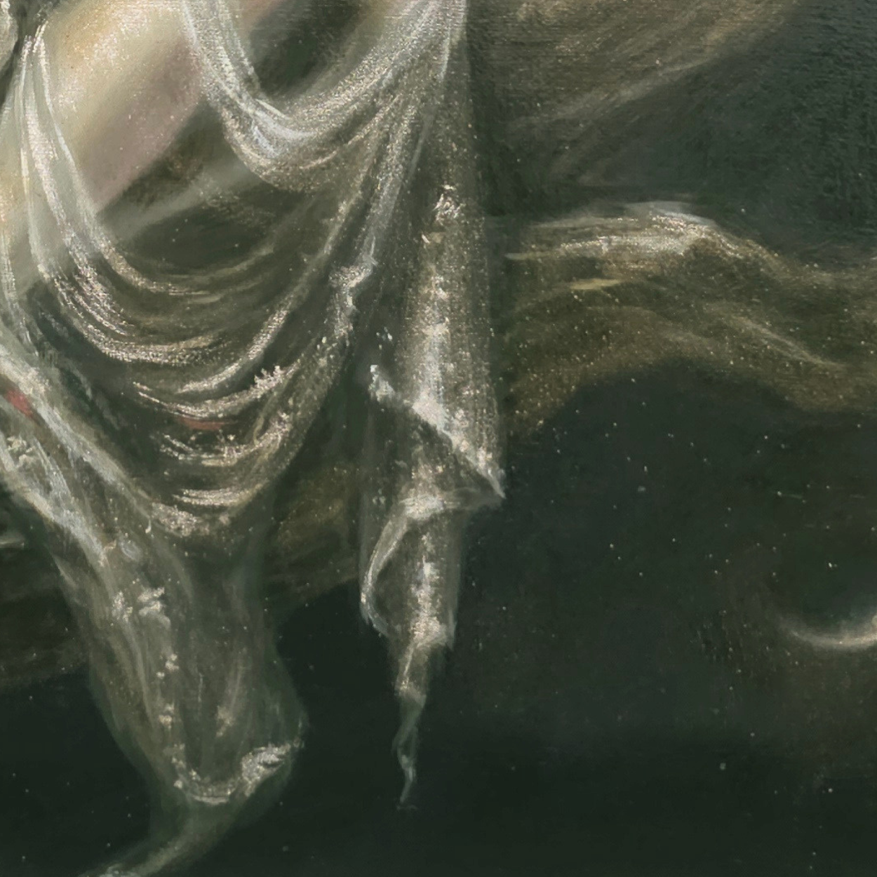 Edge of Deception, Celestial Realism Oil Painting