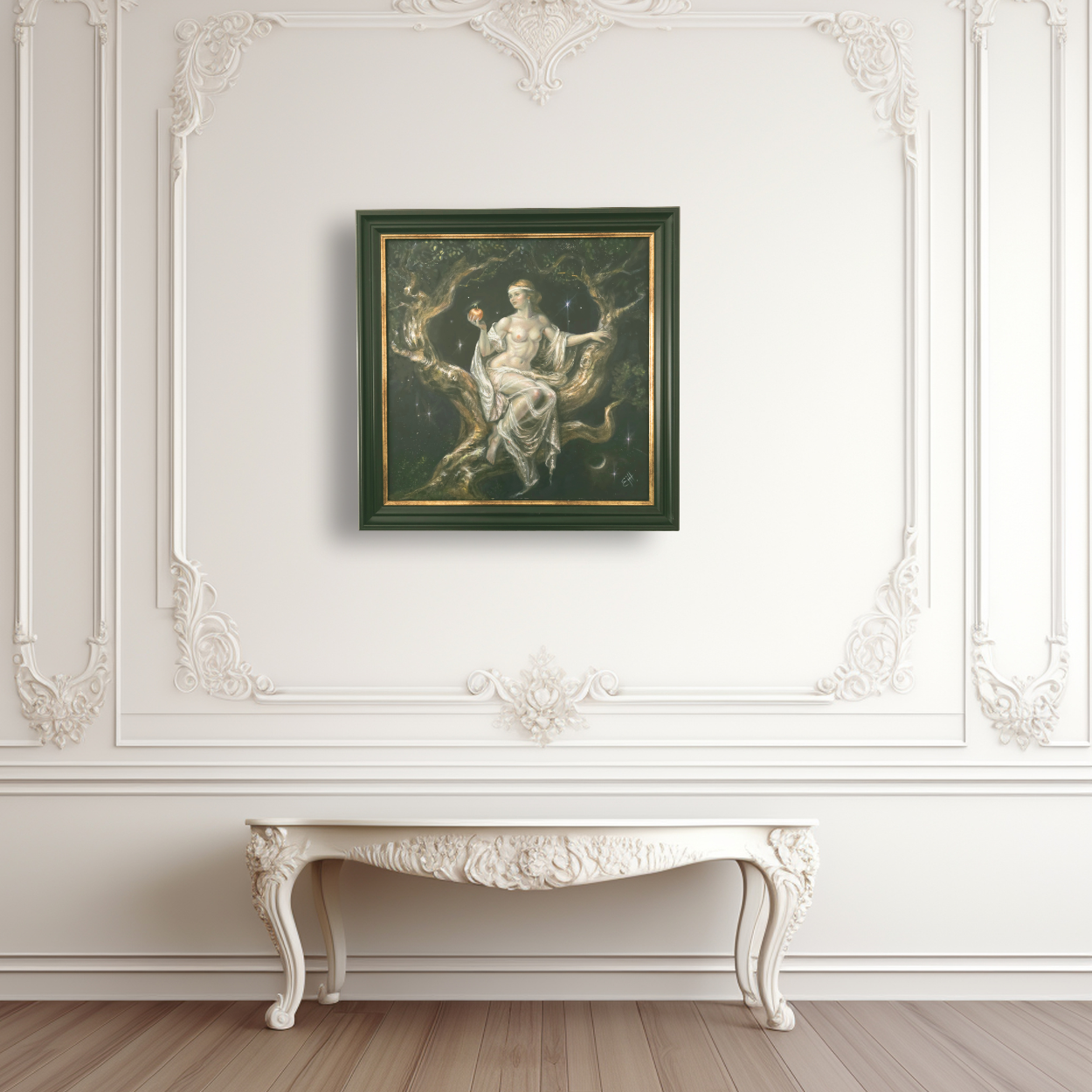 Edge of Deception, Celestial Realism Oil Painting