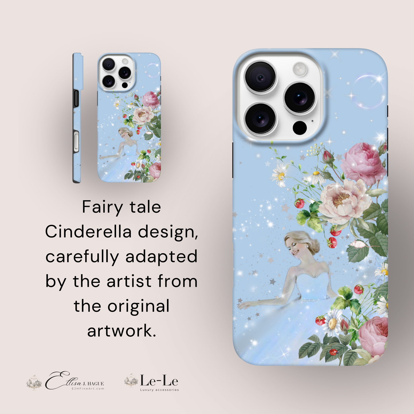 Tough wraparound iPhone case - Cendrillon en fleur