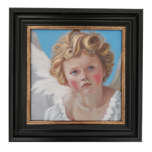 Eterno Oro, portrait of an angel child (cupid, putto) oil painting