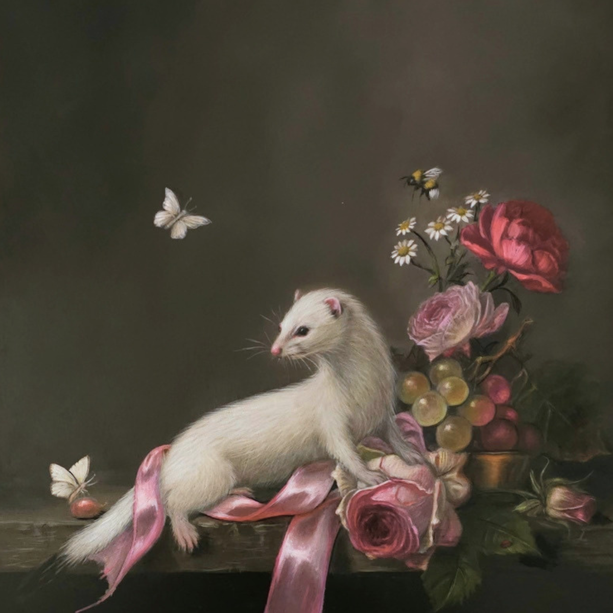 Rosy Posy, oil painting