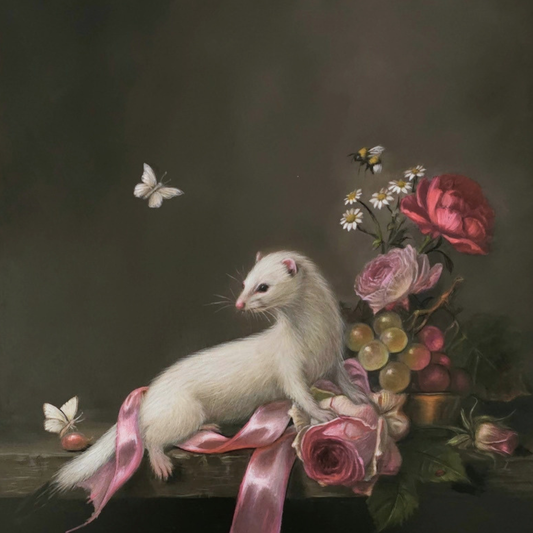 Rosy Posy, oil painting
