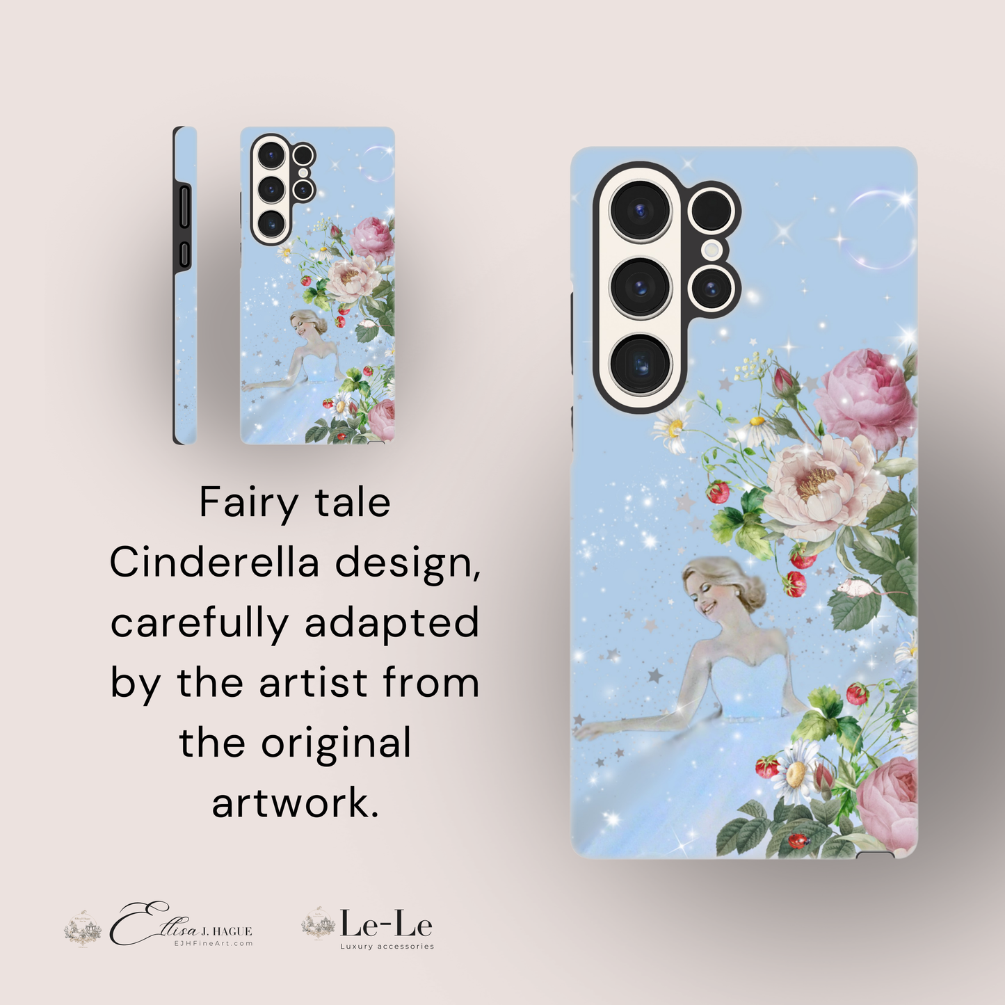 Tough wraparound Samsung phone case - Cendrillon en fleur