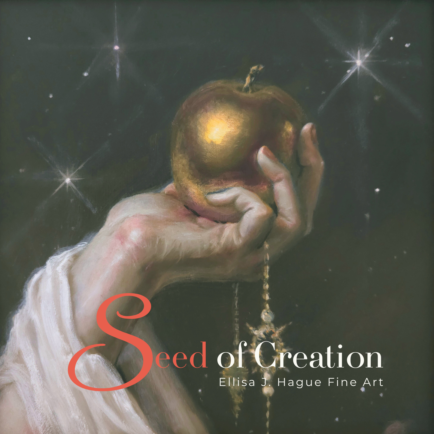Seed of Creation, Celestial Realism Oil Painting