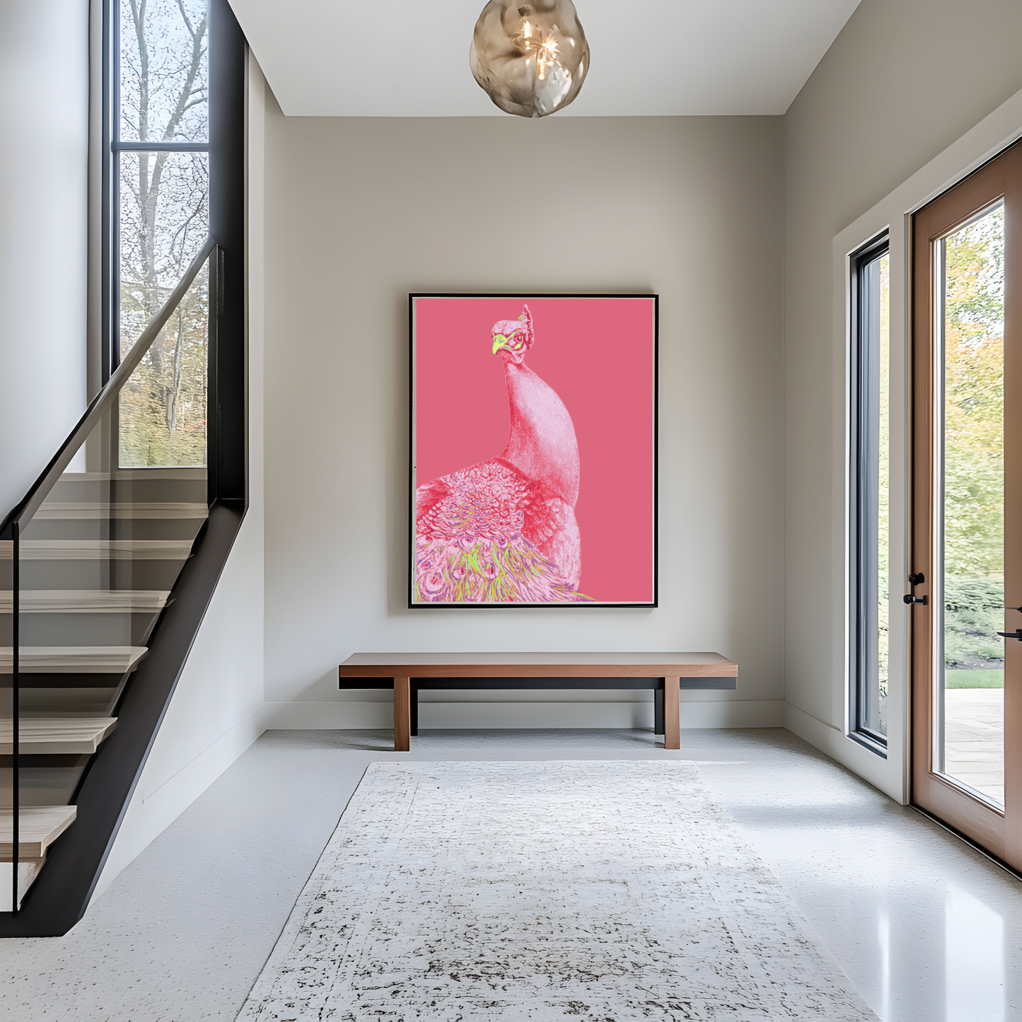 Unframed fine art print - Electric Peacock