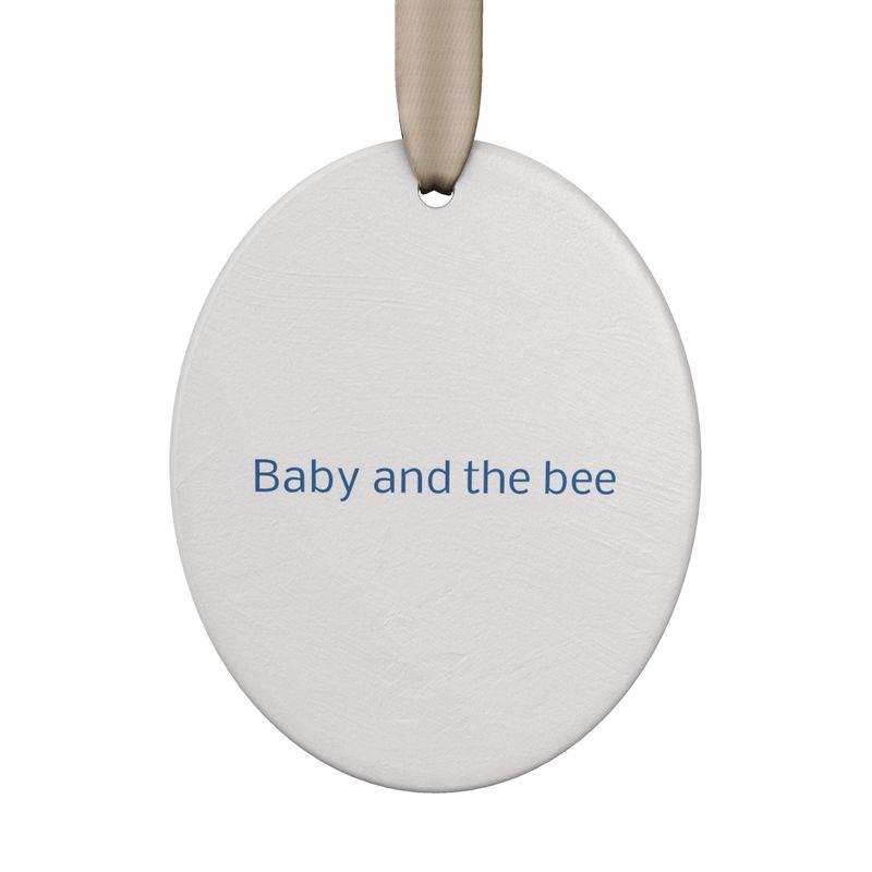 Baby and the bee Ceramic Hanging Ornament