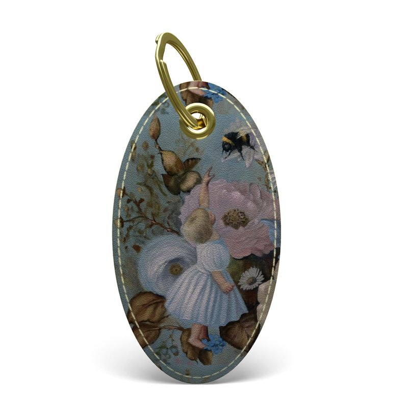 Baby and the bee Luxury Leather Keyring