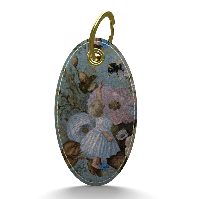 Baby and the bee Luxury Leather Keyring