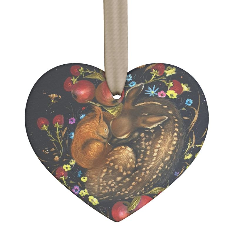 Pure Hearts Ceramic Hanging Ornament