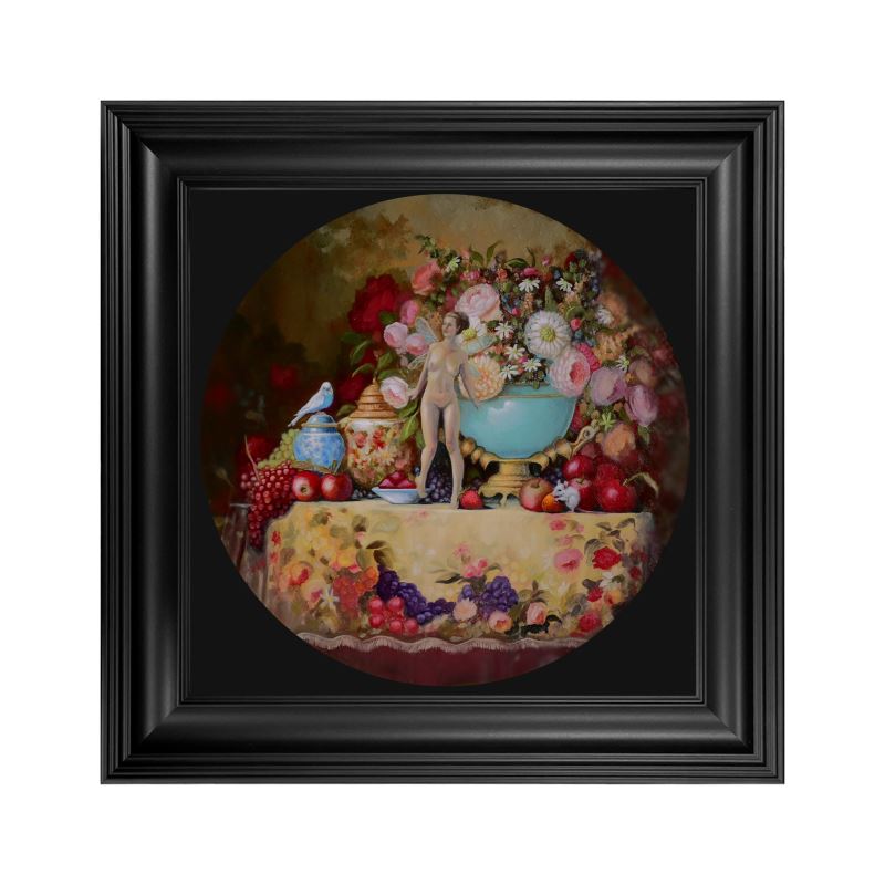 Hedgerton Fairy Classical Black Framed Print