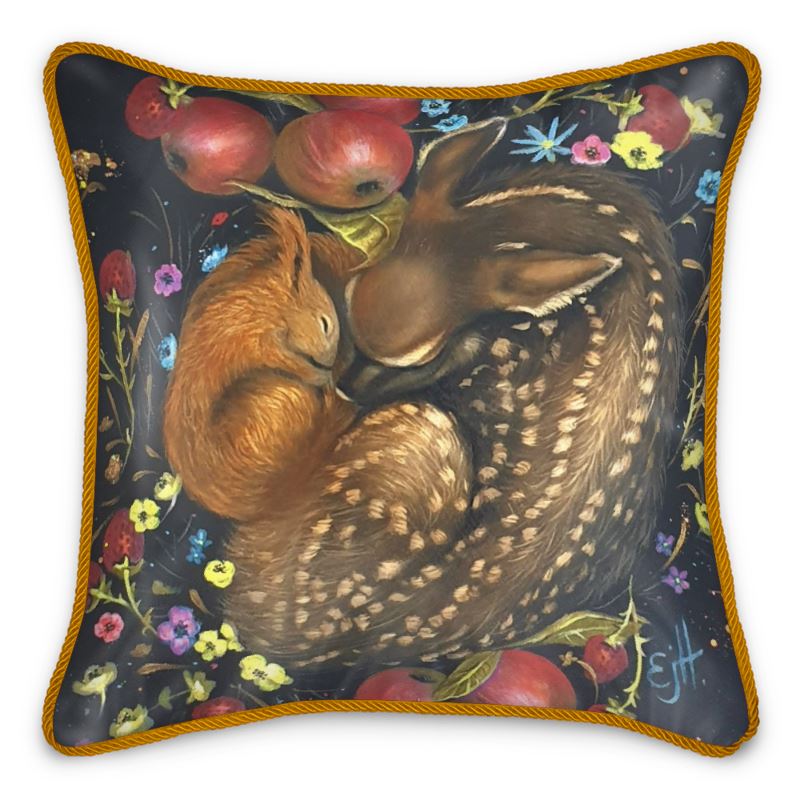 Pure Hearts Silk Cushion