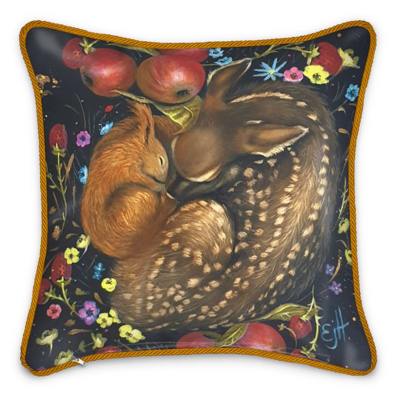 Pure Hearts Silk Cushion