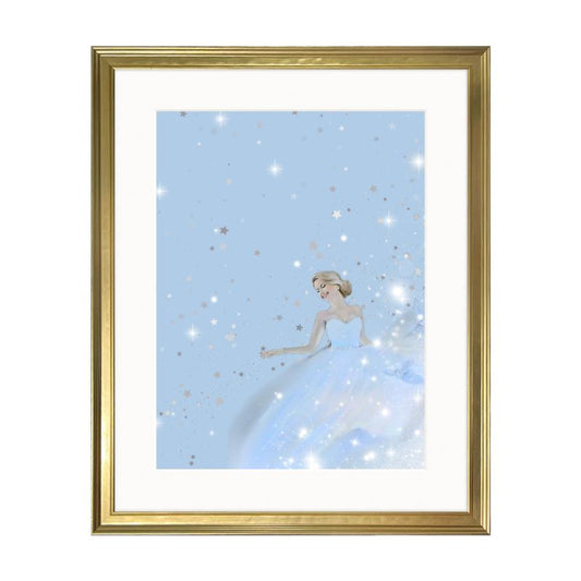 Cinderella in Blue - Framed Fine Art Print