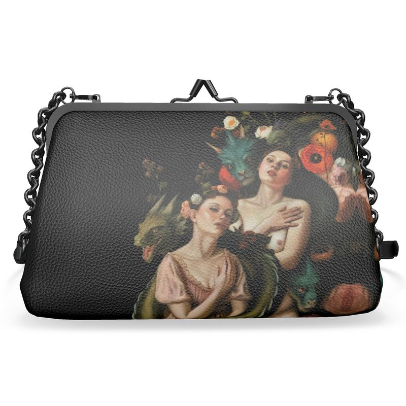 Dragon Bond Metal Frame Clutch Bag