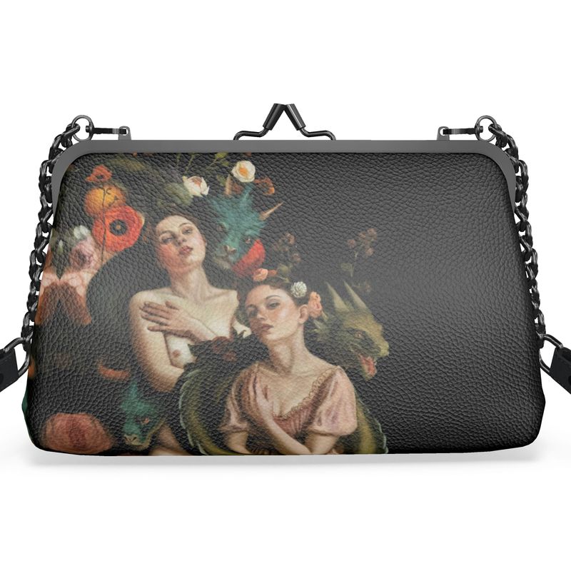 Dragon Bond Metal Frame Clutch Bag