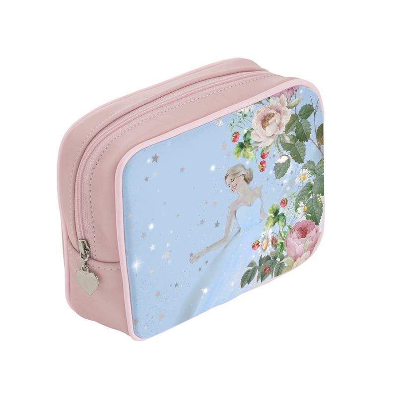 Leather make-up/toiletry bag - Cendrillon en fleur