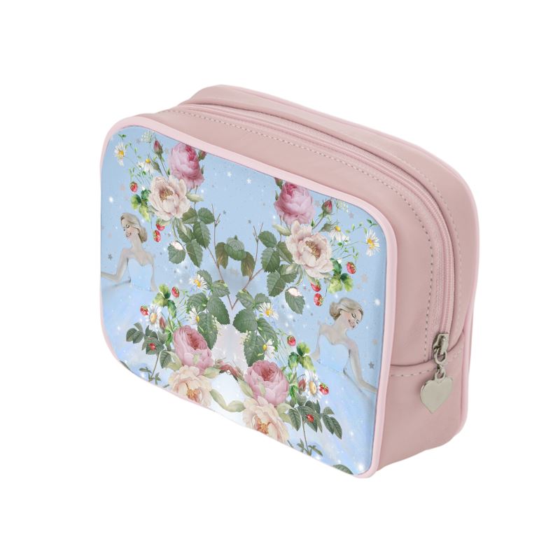 Leather make-up/toiletry bag - Cendrillon en fleur