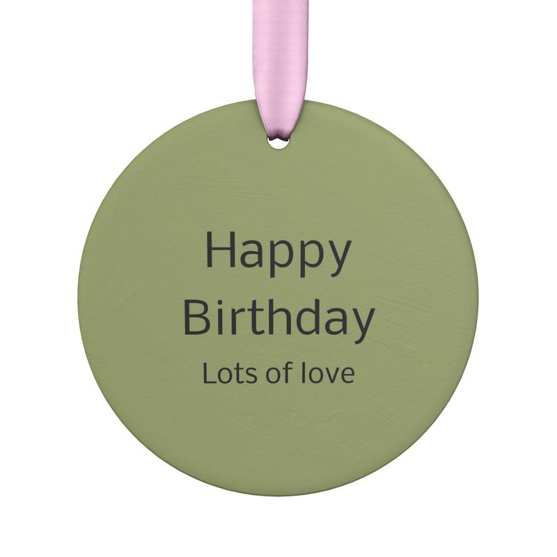 Birthday satin ceramic ornament - La belle fée