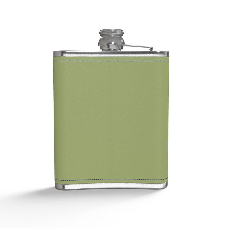 Leather bound hip flask - la belle fée